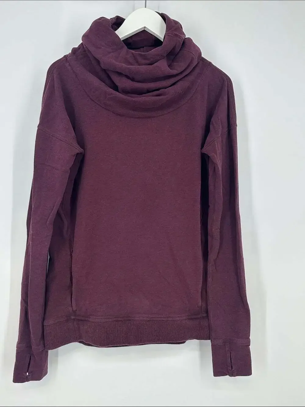 Lululemon Stress Less Hoodie - Size 6, Heather Bordeaux